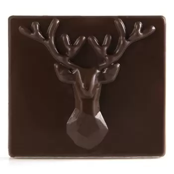 Belgian Chocolate Decoration- Reindeer - Dark - 20 pcs