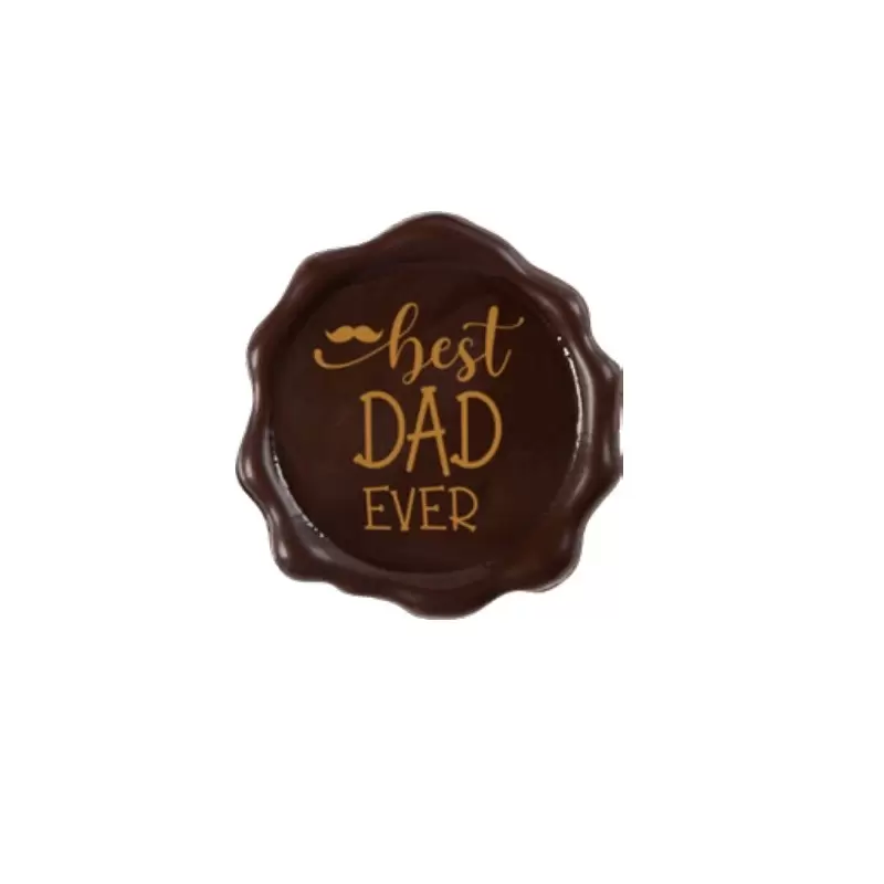 Belgian Chocolate Decoration- Best Dad Ever - Dark - 120 pcs