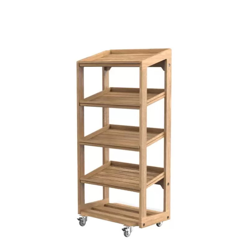 Craster Flow Four Tier Oak Stand 574 × 400 × 1197 mm