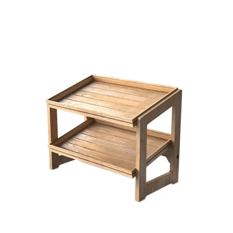 Craster Flow Oak 1.1 Two Tier Stand 574 × 323 × 441 mm