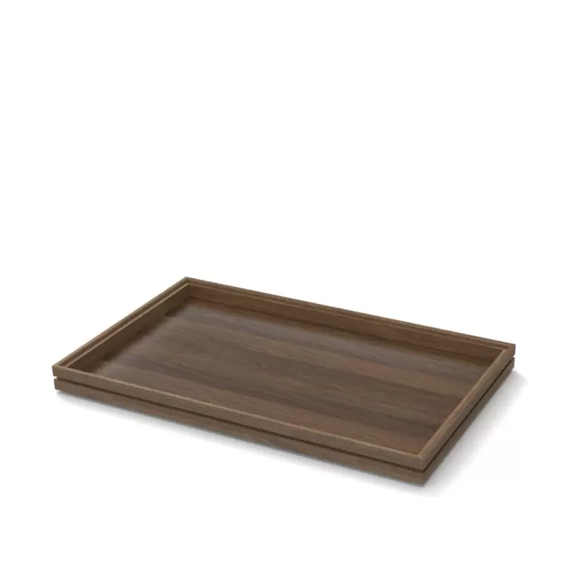 Craster Flow Walnut 1.1 Tray 530 × 325 × 40 mm