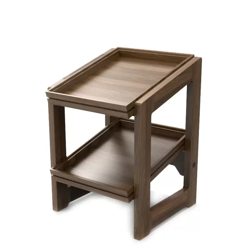 Craster Flow Walnut 1.2 Two Tier Stand 309 × 323 × 441 mm