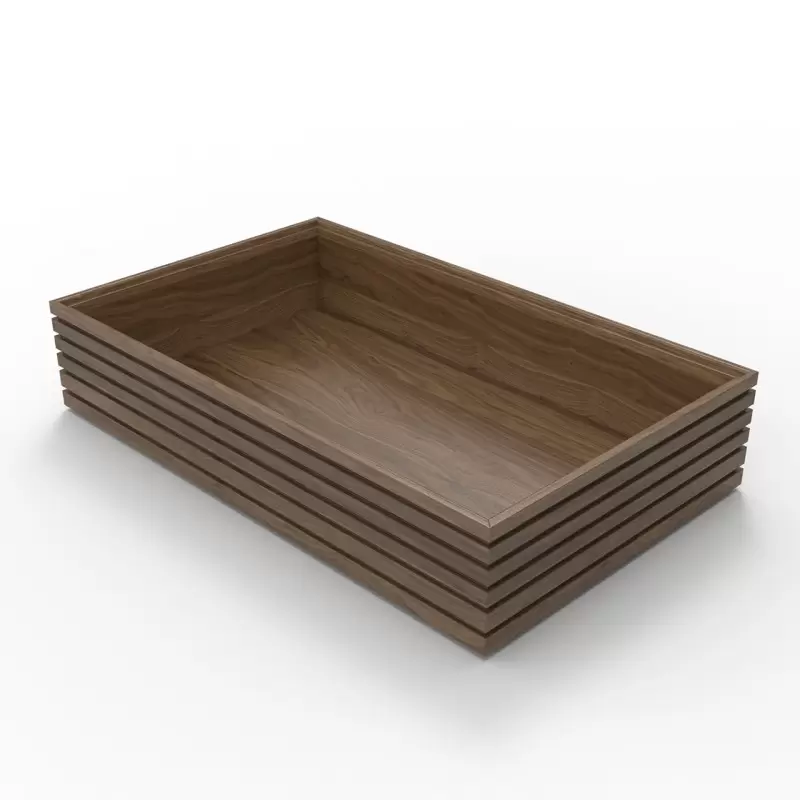 Craster Flow Walnut 1.1 Bento Tray 530 × 325 × 110 mm