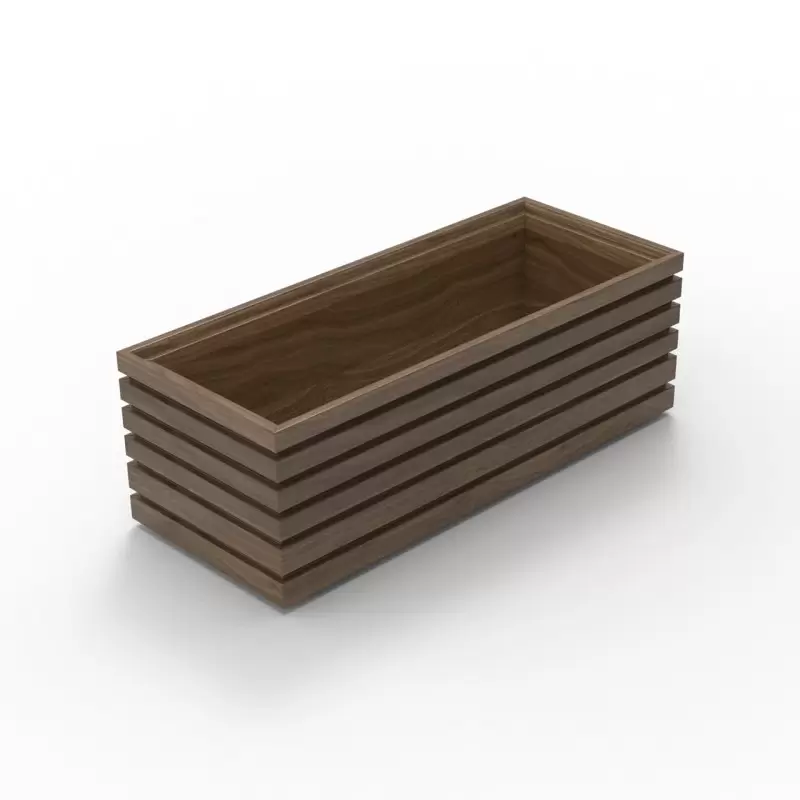 Craster Flow Walnut 1.8 Bento Tray 325 × 132 × 110 mm