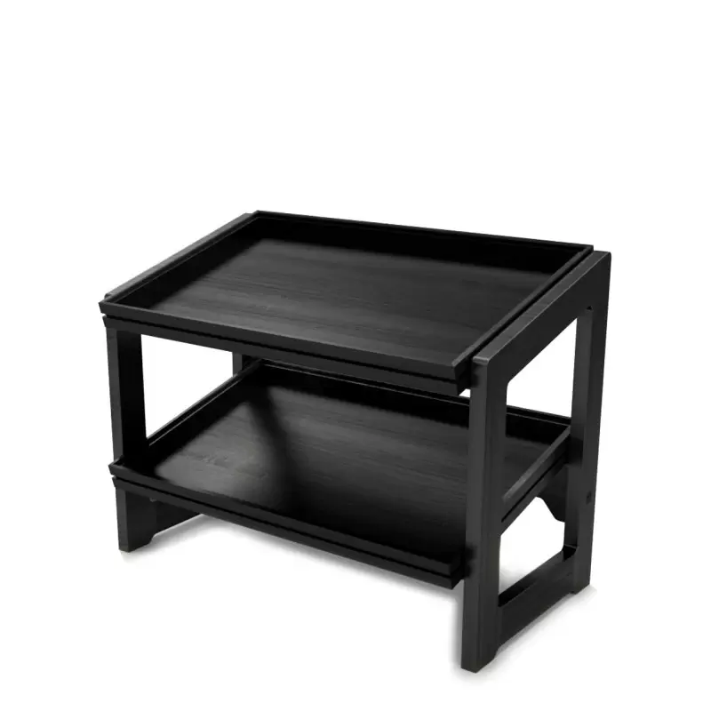 Craster Flow Black 1.1 Two Tier Stand 574 × 323 × 441 mm