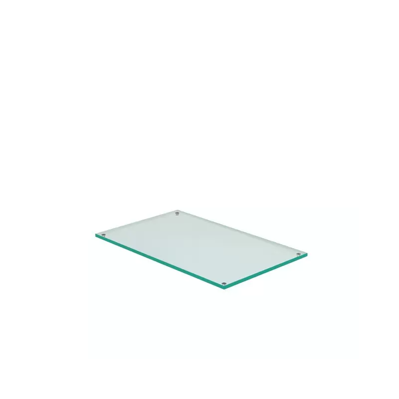 Craster Flow Clear Glass 1.1 Plinth 530 × 325 × 20 mm