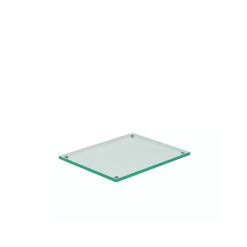 Craster Flow Clear Glass 1.2 Plinth 265 × 325 × 20 mm