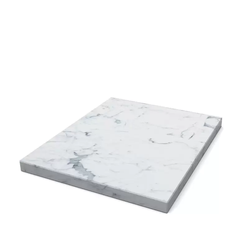 Craster Flow White Marble 1.2 Plinth 265 × 325 × 20 mm