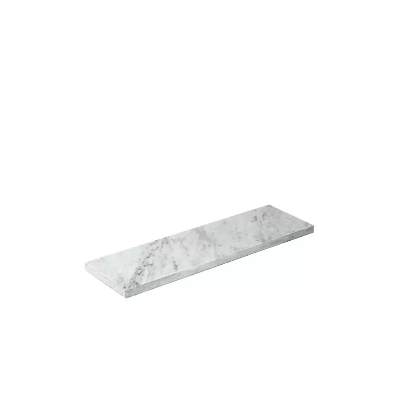 Craster Flow White Marble 2.4 Plinth 530 × 162.5 × 20 mm