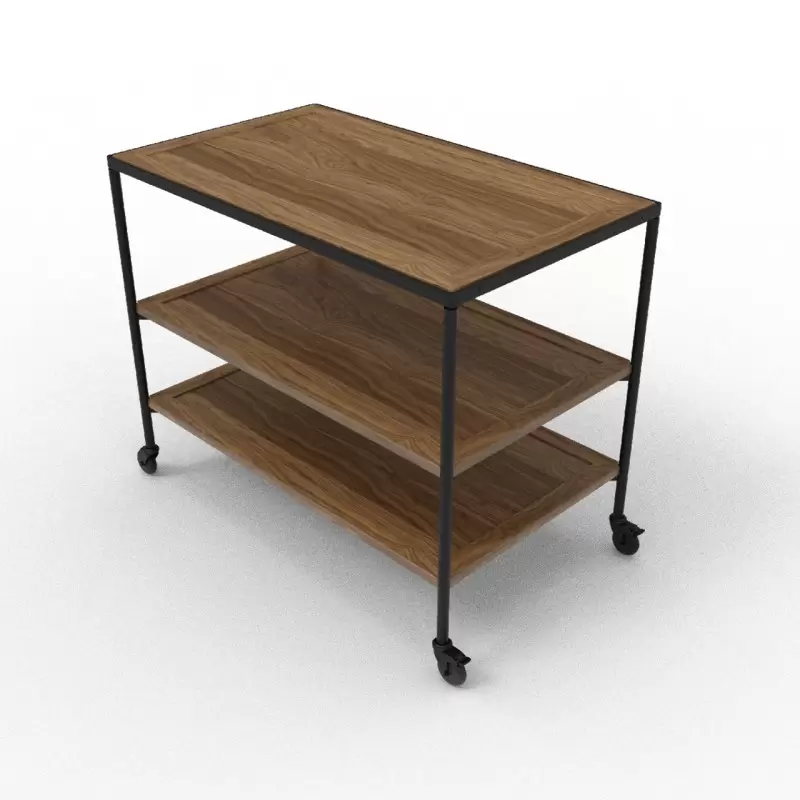 Craster Fare Trolley Walnut 1100 × 650 × 880 mm