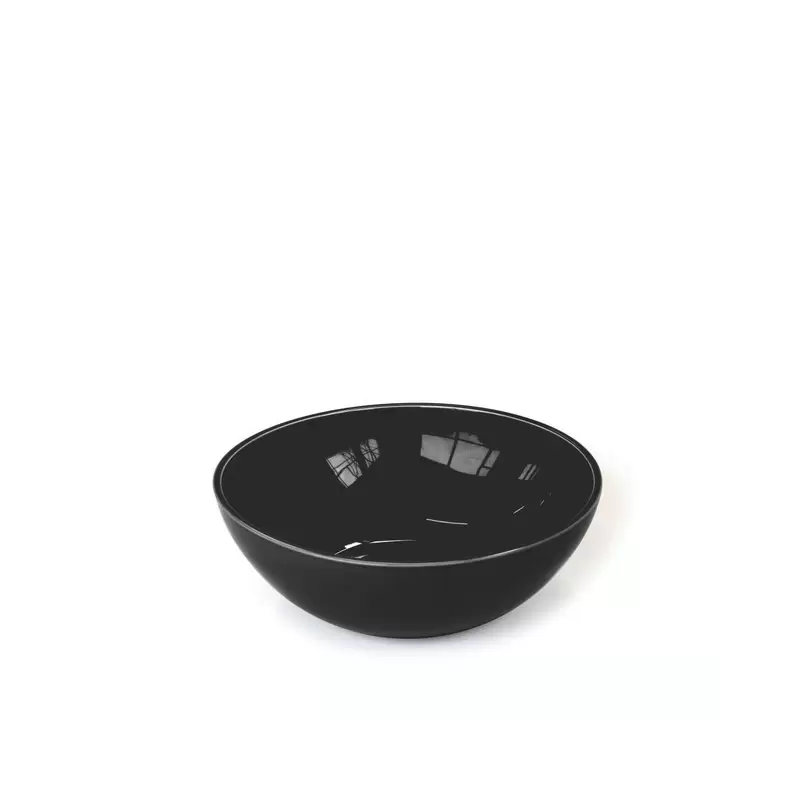 Craster Tilt Large Black Ceramic Bowl 290ø × 100 mm