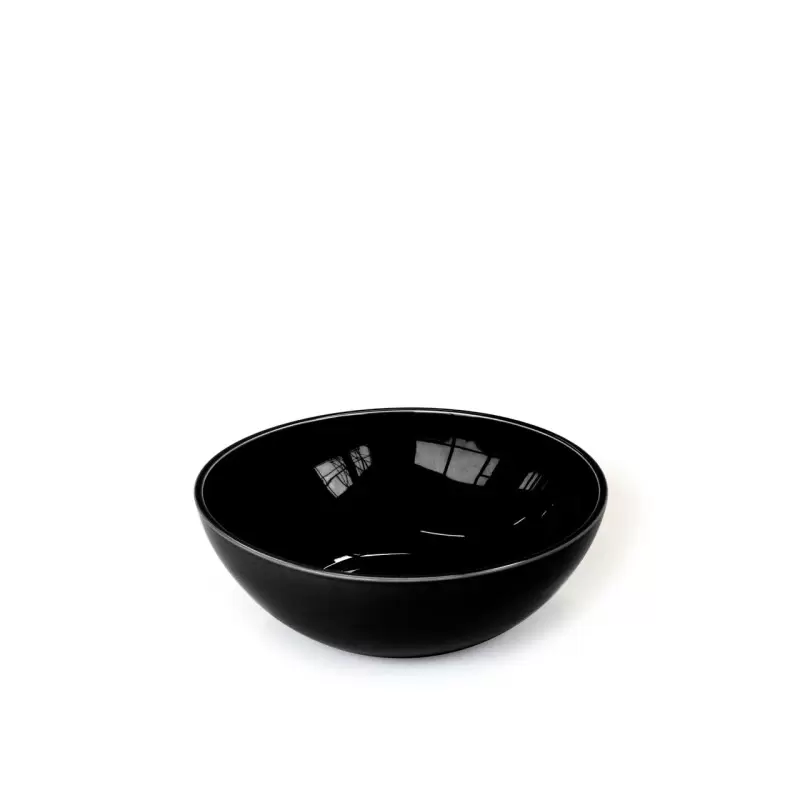 Craster Medium Black Ceramic Bowl 250ø × 85 mm