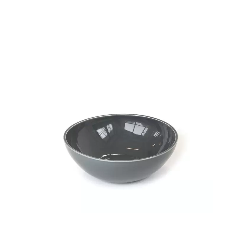 Craster Tilt Large Dark Grey Ceramic Bowl 290ø × 100 mm