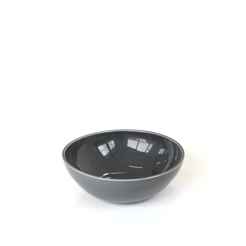 Craster Tilt Medium Dark Grey Ceramic Bowl 250ø × 85 mm