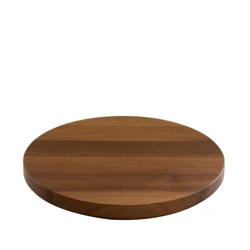 Craster Tilt Round Walnut Plinth 218ø × 25 mm