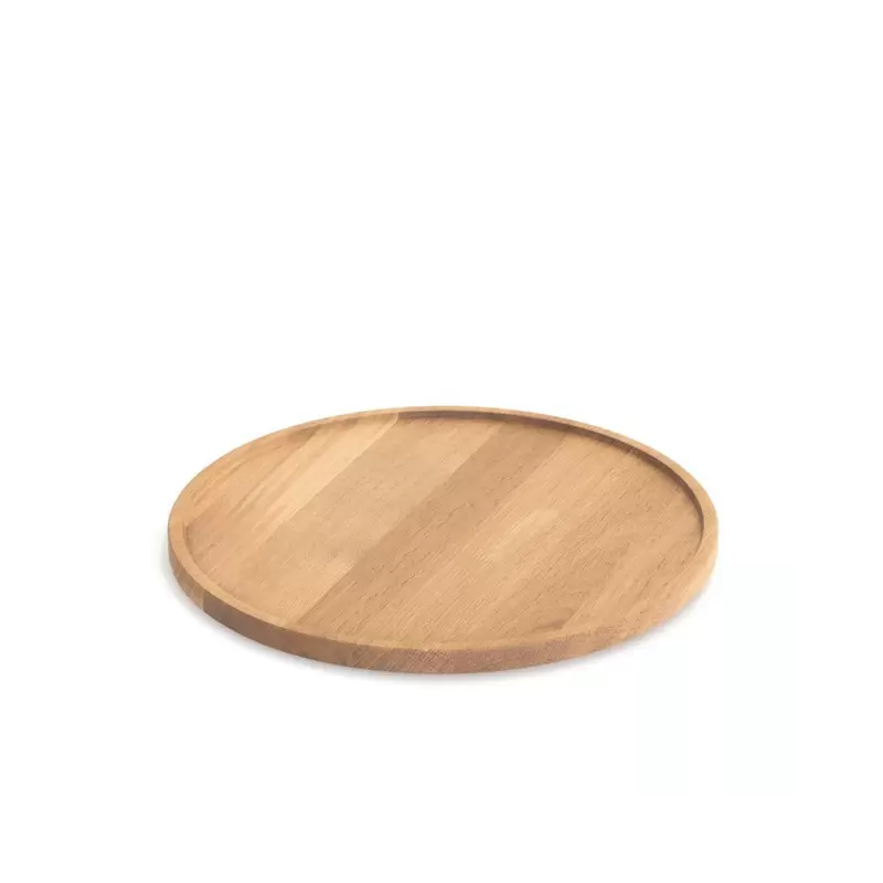 Craster Tilt Large Round Oak Plinth 320ø × 25 mm