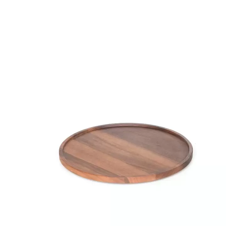 Craster Tilt Large Round Walnut Plinth 320ø × 25 mm