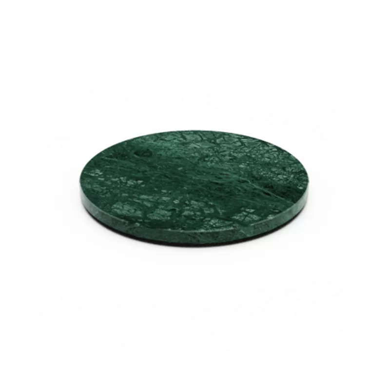 Craster Tilt Large Green Marble Plinth 320ø × 25 mm ​