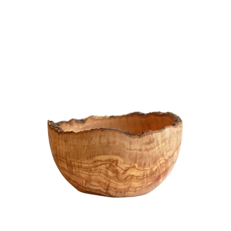 Craster Small Olive Wood Rustic Bowl 240ø × 185 mm