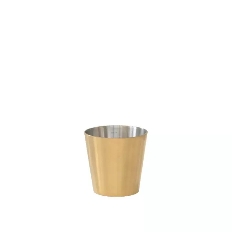 Craster Large Brass Chip Pot 100ø × 100 mm