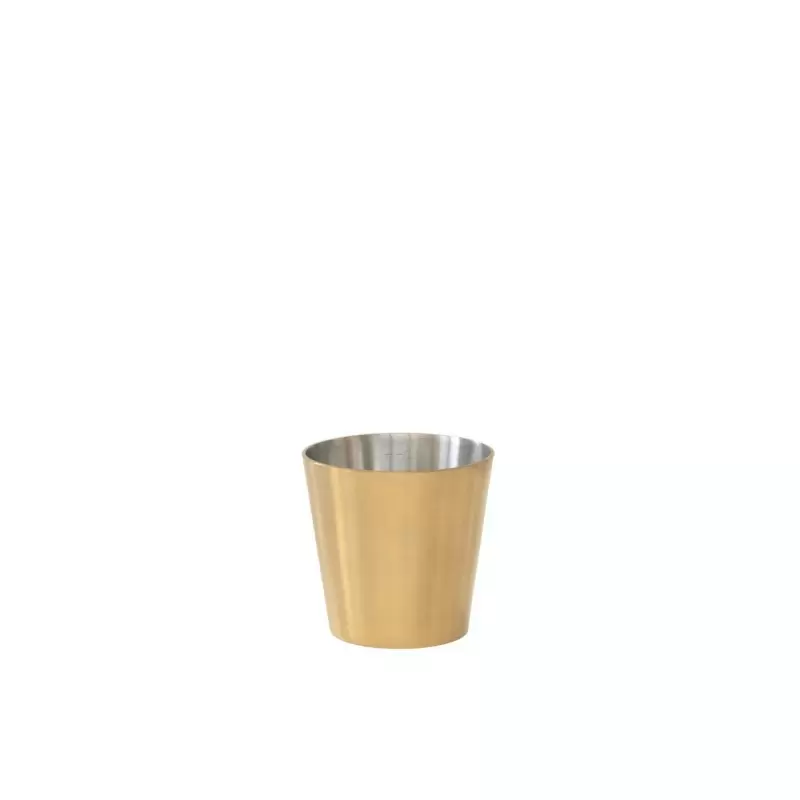 Craster Medium Brass Chip Pot 85ø × 85 mm