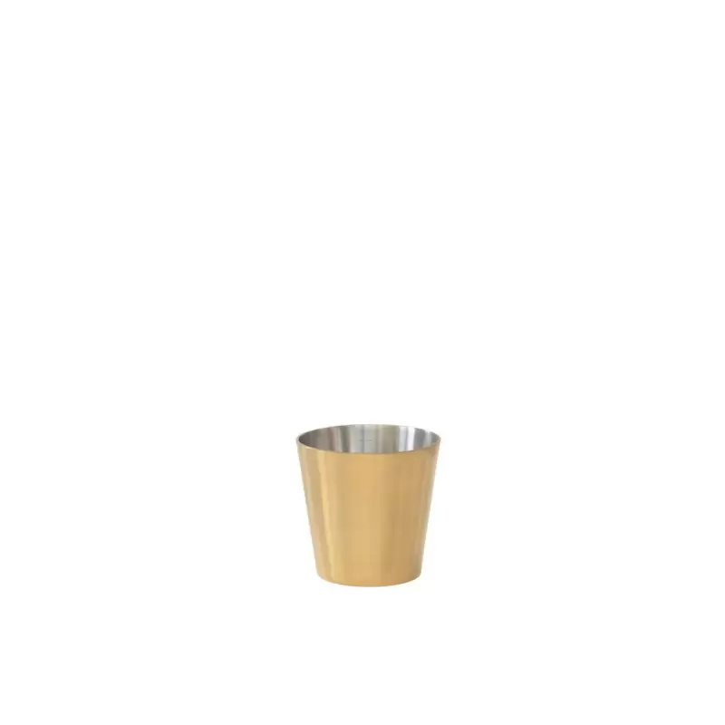 Craster Small Brass Chip Pot 66ø × 66 mm