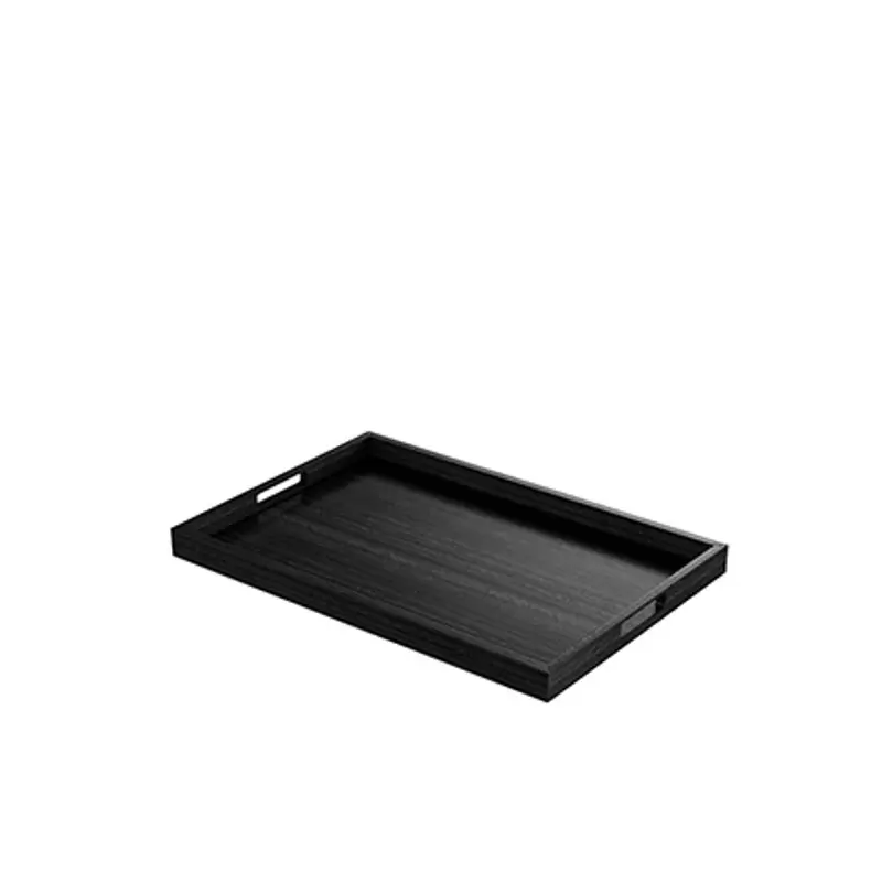 Craster Black Rectangular Modern Tray 600 × 400 × 40 mm