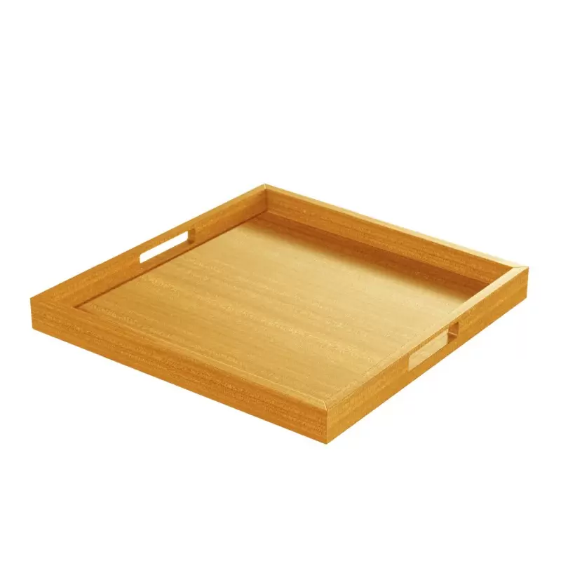 Craster Oak Square Modern Tray 400 × 400 × 40 mm