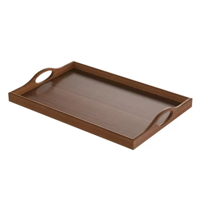 Craster Large Walnut Classic Butler Tray 610 × 405 × 69 mm