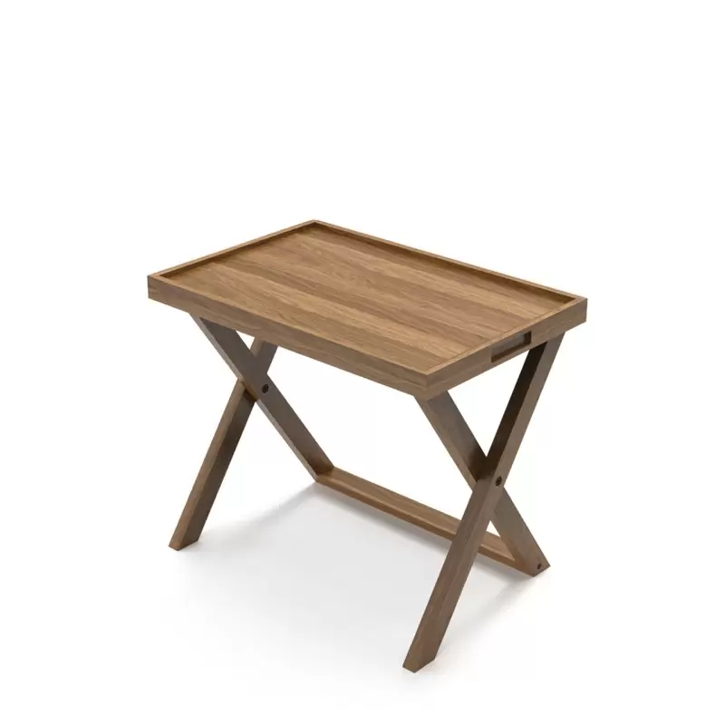 Craster Folding Walnut Tray Table Short – Non locking 600 × 400 × 459 mm