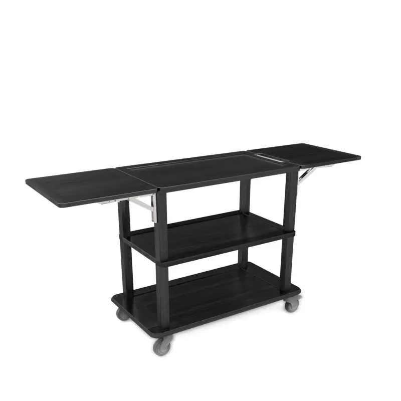 Craster Black Trolley with Folding Sides 1922 × 585 × 954 mm