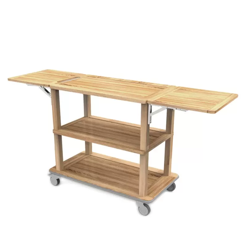 Craster Oak Trolley with Folding Sides 1922 × 585 × 954 mm