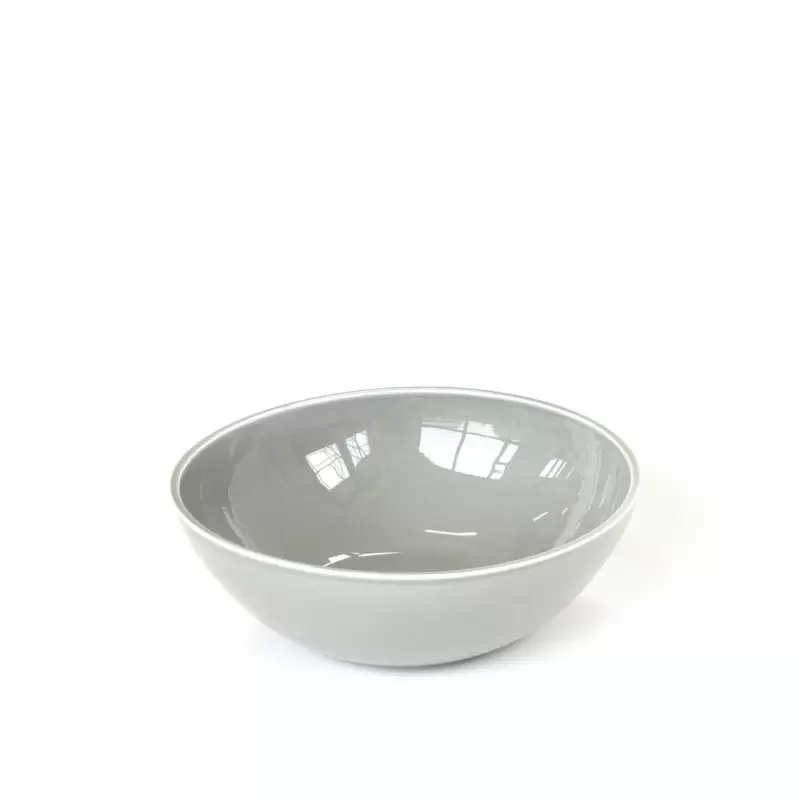 Craster Tilt Large Light Grey Ceramic Bowl 290ø × 100 mm