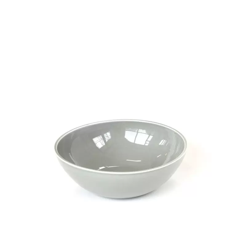 Craster Tilt Medium Light Grey Ceramic Bowl 250ø × 85 mm