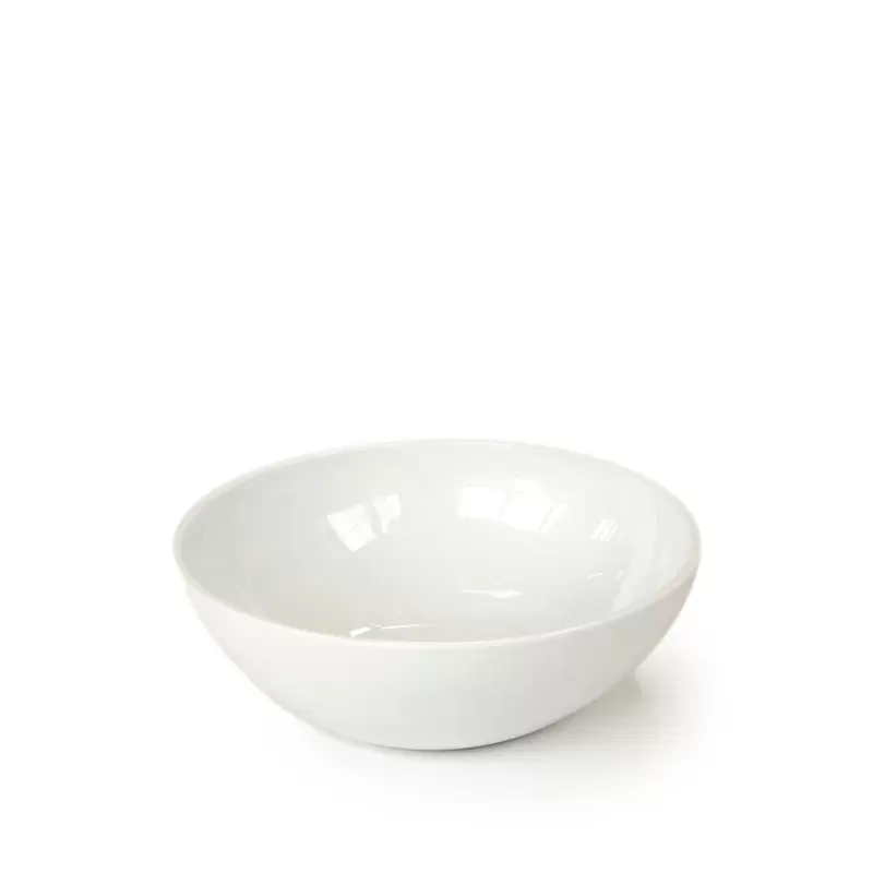 Craster Tilt Medium White Ceramic Bowl 250ø × 85 mm