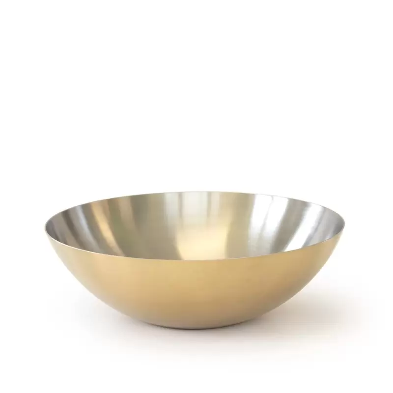 Craster Tilt Large Brass Bowl 285ø × 100 mm