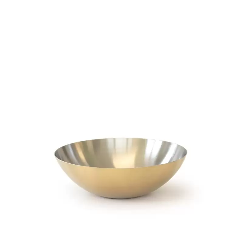 Craster Tilt Small Brass Bowl 215ø × 70 mm