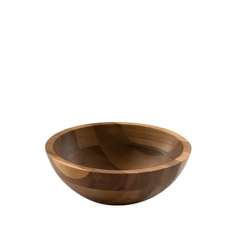 Craster Tilt Large Walnut Wood Bowl 285ø × 100 mm