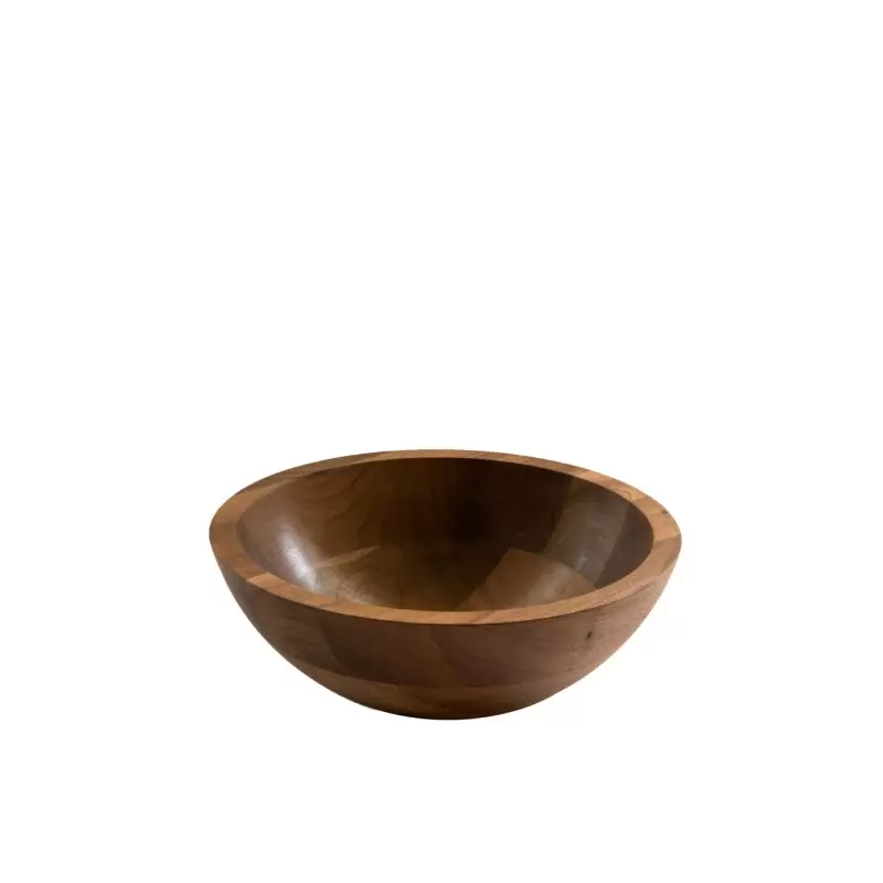 Craster Tilt Medium Walnut Wood Bowl 250ø × 85 mm