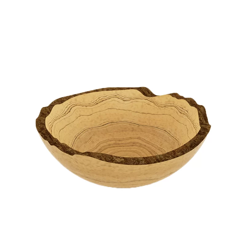 Craster Tilt Large Rustic Olive Wood Bowl 310 x 310 x 120 mm