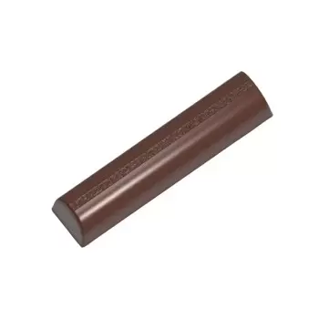 Polycarbonate Single Strip Chocolate Snack Bar Mold - 80 mm x 18 mm x 16 mm - 15 cavity - 22gr