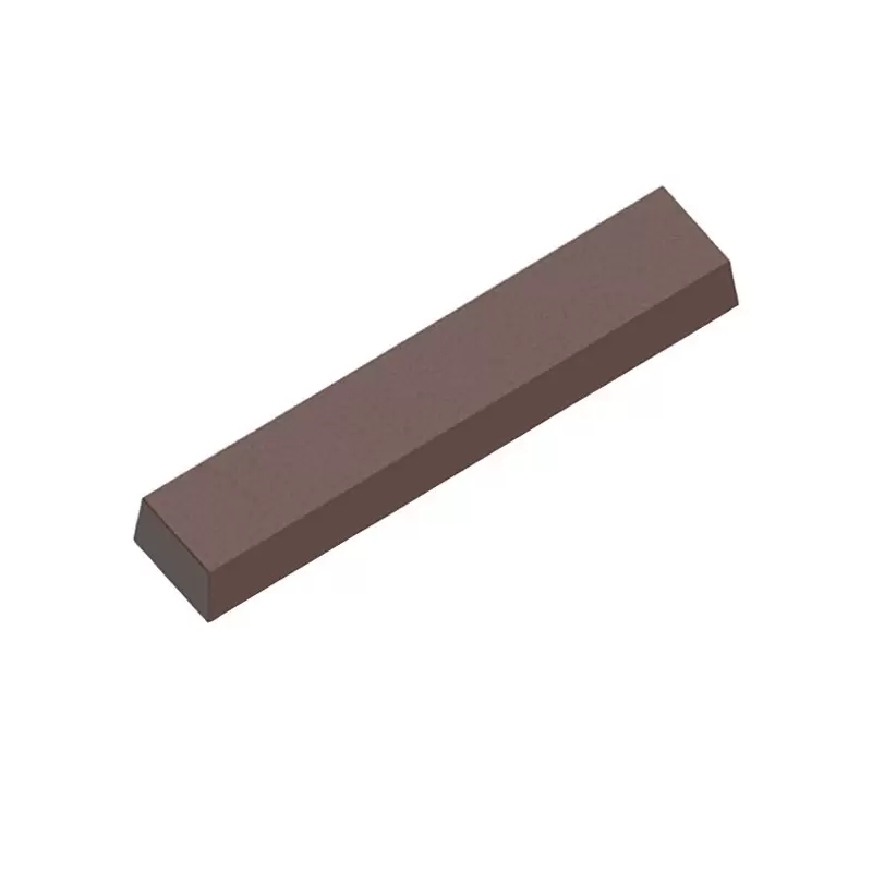 Polycarbonate Flat Rectangular Chocolate Snack Bar Mold - 118 mm x 23 mm x 13.30 mm - 8 cavity - 40gr