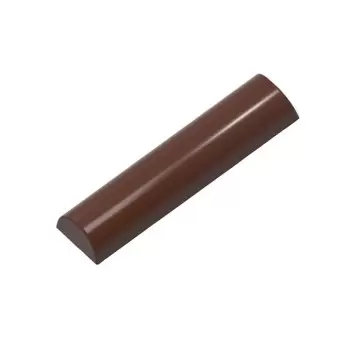 Polycarbonate Rounded Chocolate Snack Bar Mold - 112 mm x 27 mm x 13 mm - 7 cavity - 40gr