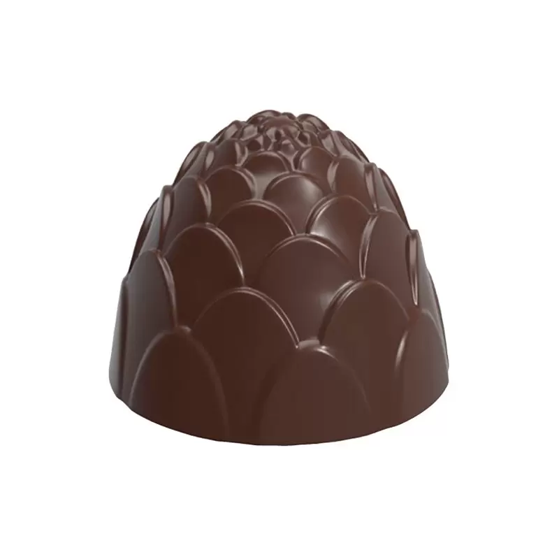 Polycarbonate Pine Cone Chocolate Praline Mold - 28 mm x 28 mm x 23 mm - 21 cavity - 11gr