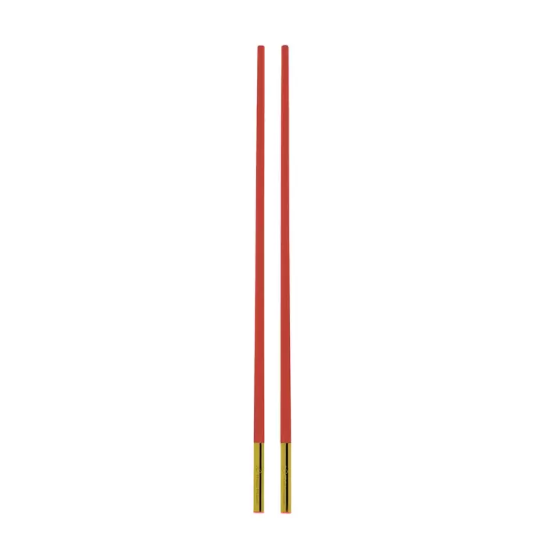 Studio Williams Toona Chopsticks - All Red - Gold PVD Sleeve - Pair - 270 mm - 12 pcs