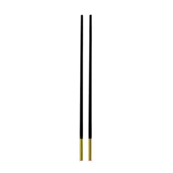 Studio Williams Toona Chopsticks - Black - Gold PVD - Black Cap - Pair - 270 mm - 12 pcs