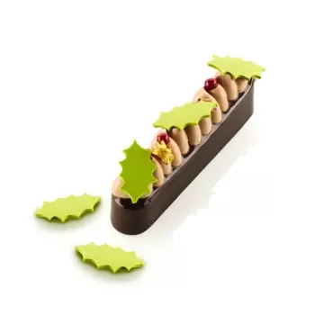 Silikomart Entremet Holly Chablon Mat - 40 mm x 22.6 mm x h 2 mm - 36 cavity - 1.2ml