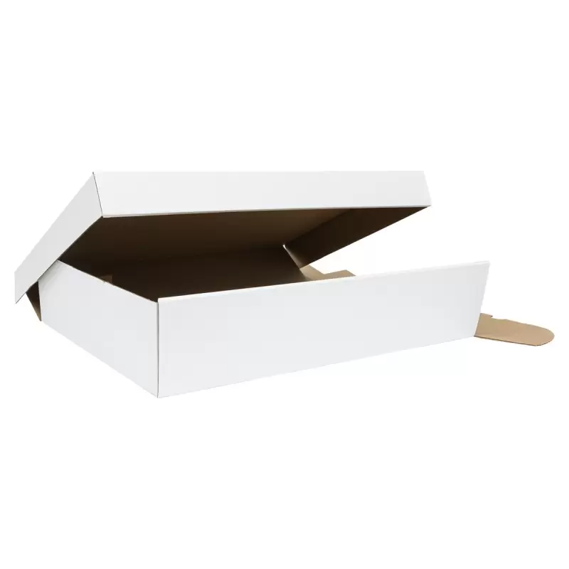 White Corrugate Kraft Full Sheet Cake Box - 26" x 18" x 5.5" - 25 pcs