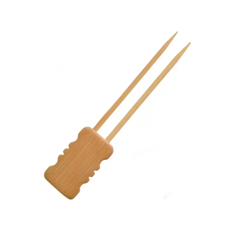 PacknWood Double Prong Bamboo Skewer With Block End - 5.9'' - 480 pcs