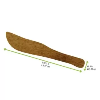 PacknWood Natural Bamboo Mini Knife/Spreader - 3.5'' - 500 pcs